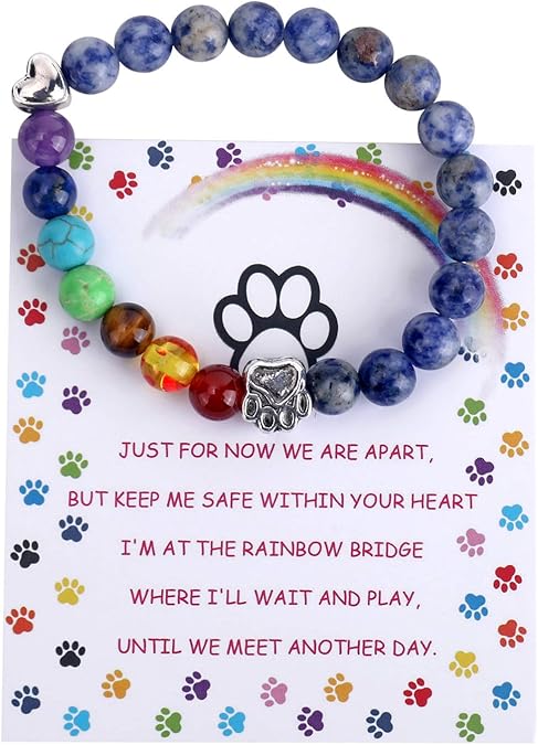 Rainbow Bridge Memorial Bracelet – 7 Chakra Beads