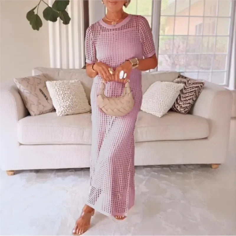 Susan | Crochet Lace Slip Dress Set - lifestyle