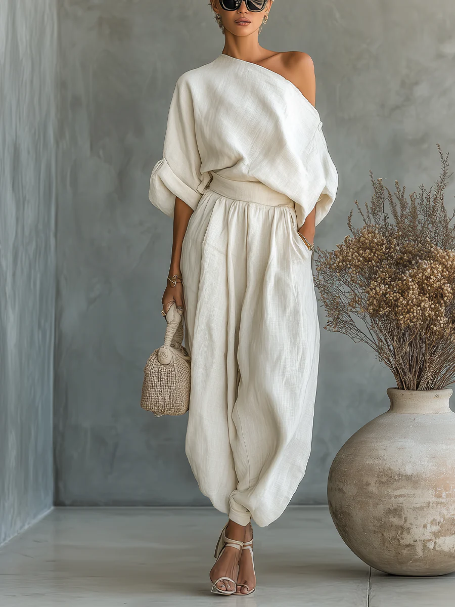 Mila |  Elegant Off-Shoulder Two-Piece Set