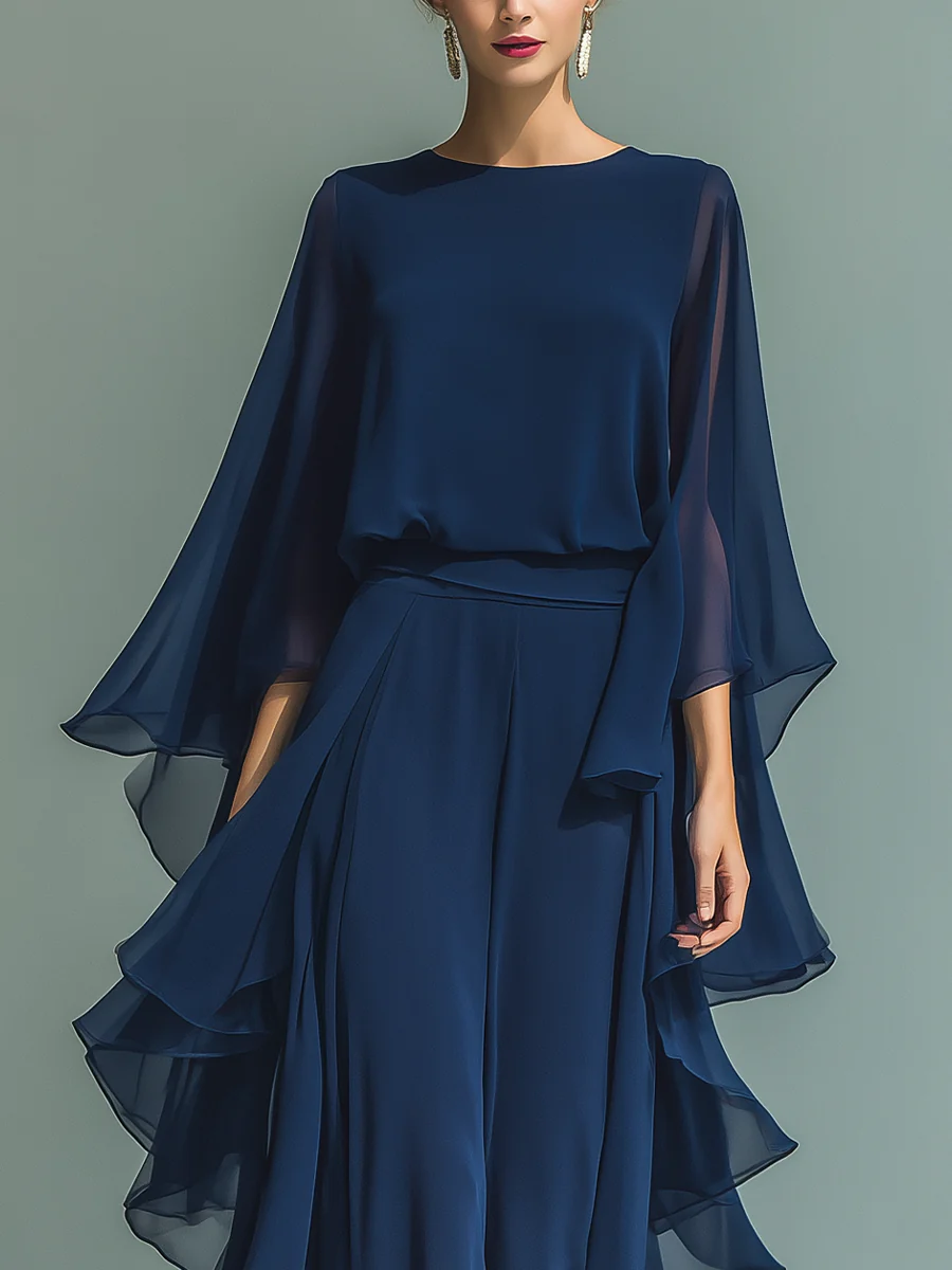 Carmella | Elegant Ruffle Two-Piece Set