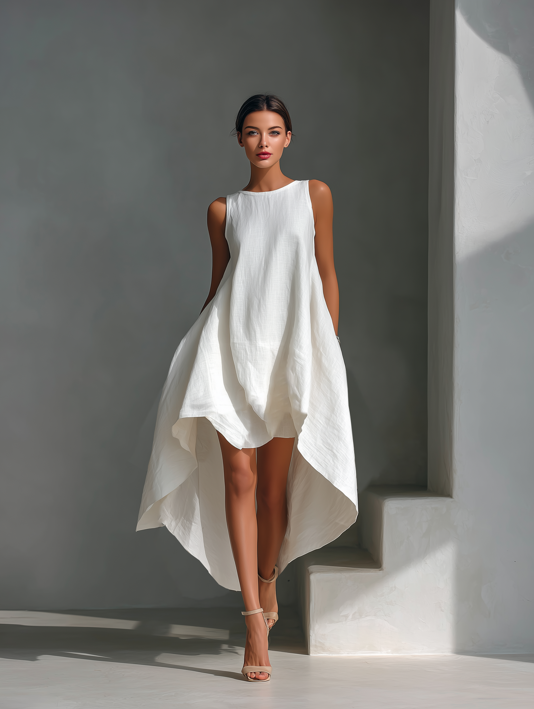 Carmen | Breezy Asymmetric Midi Dress