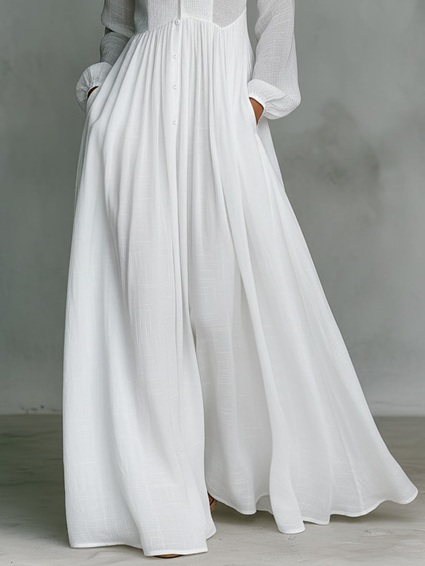 Elara | Minimalist Patchwork Maxi Dress