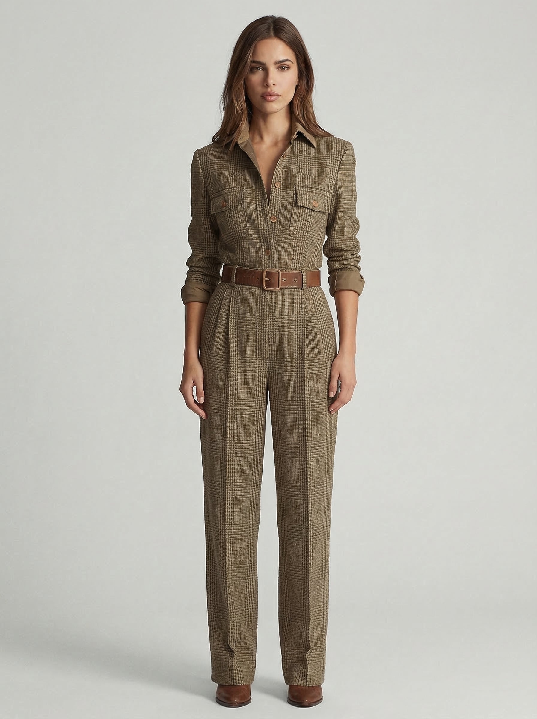 Celia | Checked Sophisticated  Jumpsuit