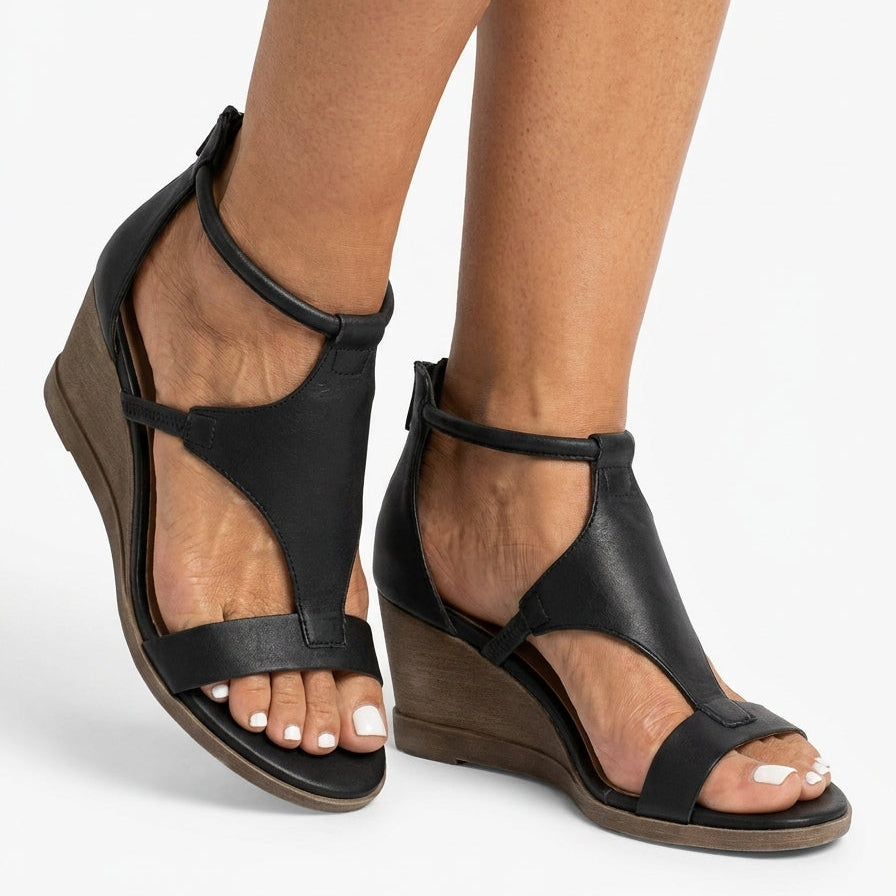 Wedge™ | Elegant Leather Comfort Sandals