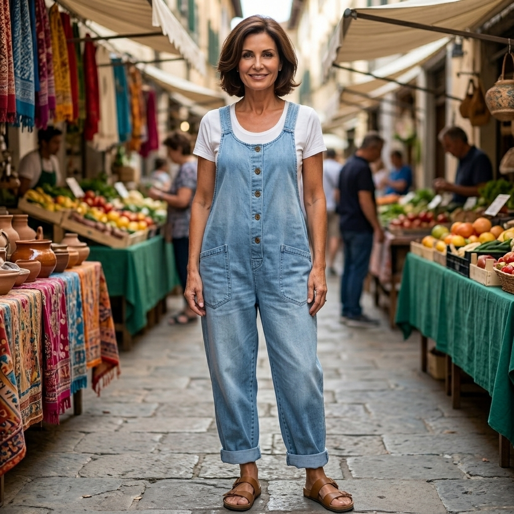 Saylor | Vintage Washed Cotton Denim Overalls