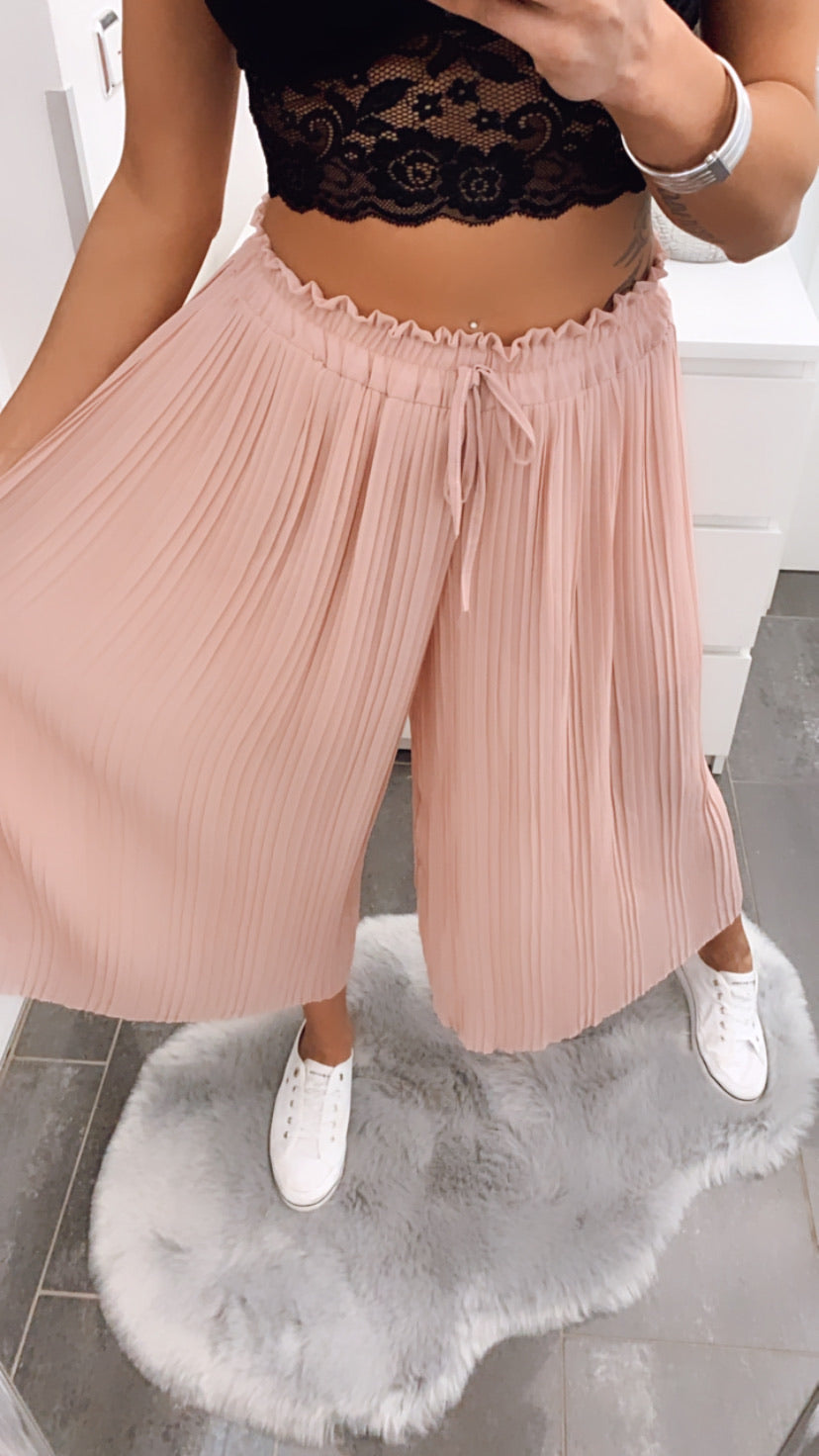Emily | Pink  Pleated Summer Pants