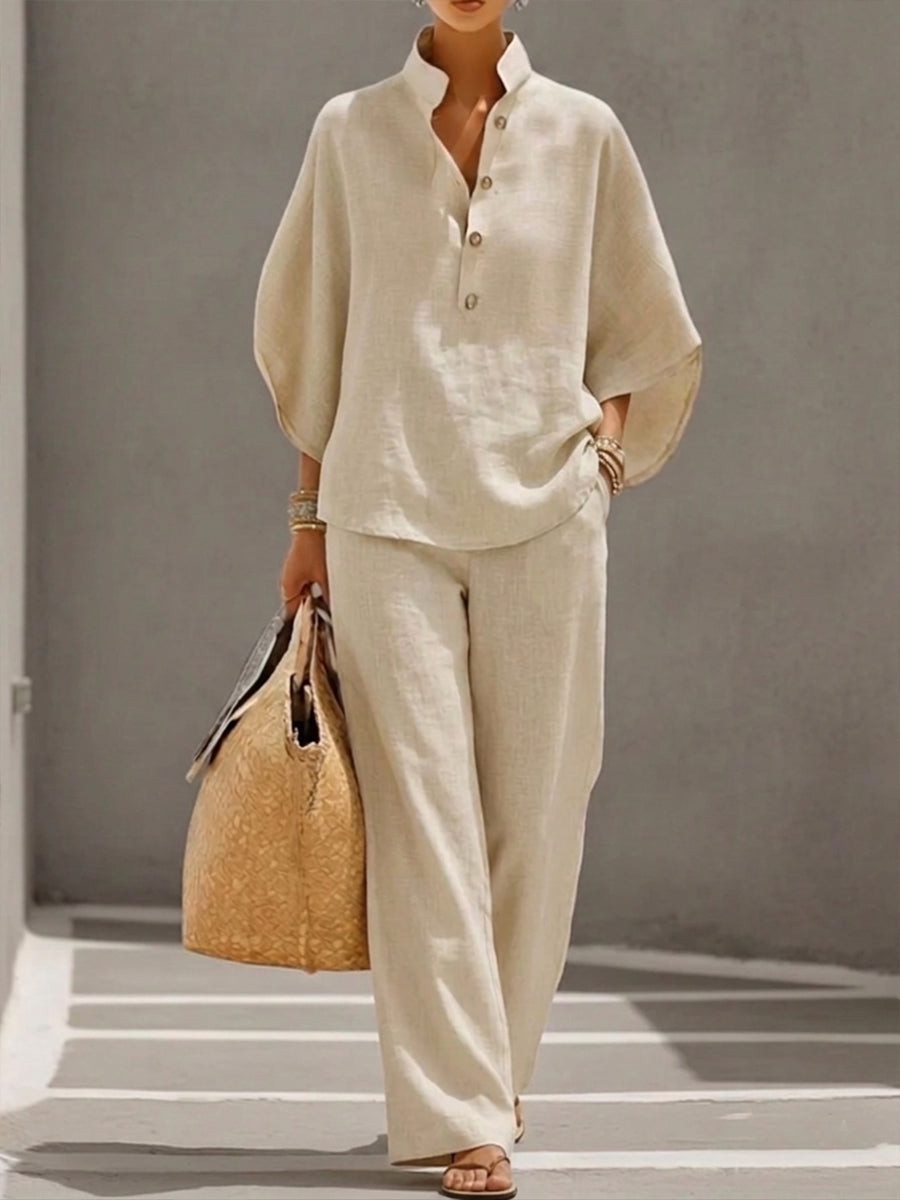 Eszter |  Batwing Sleeves and Trousers Set