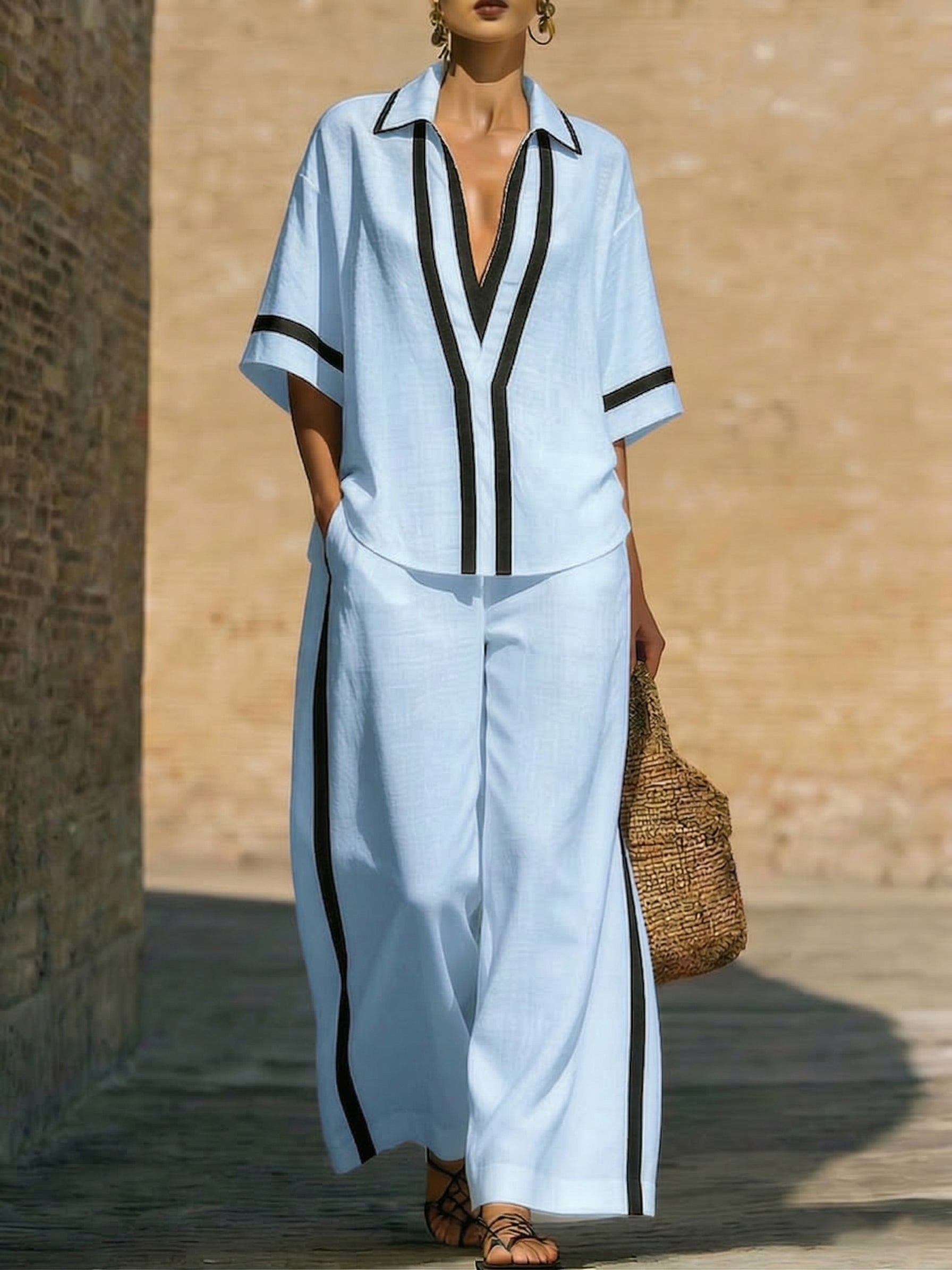 Aria | Color-Blocked Two-Piece Set
