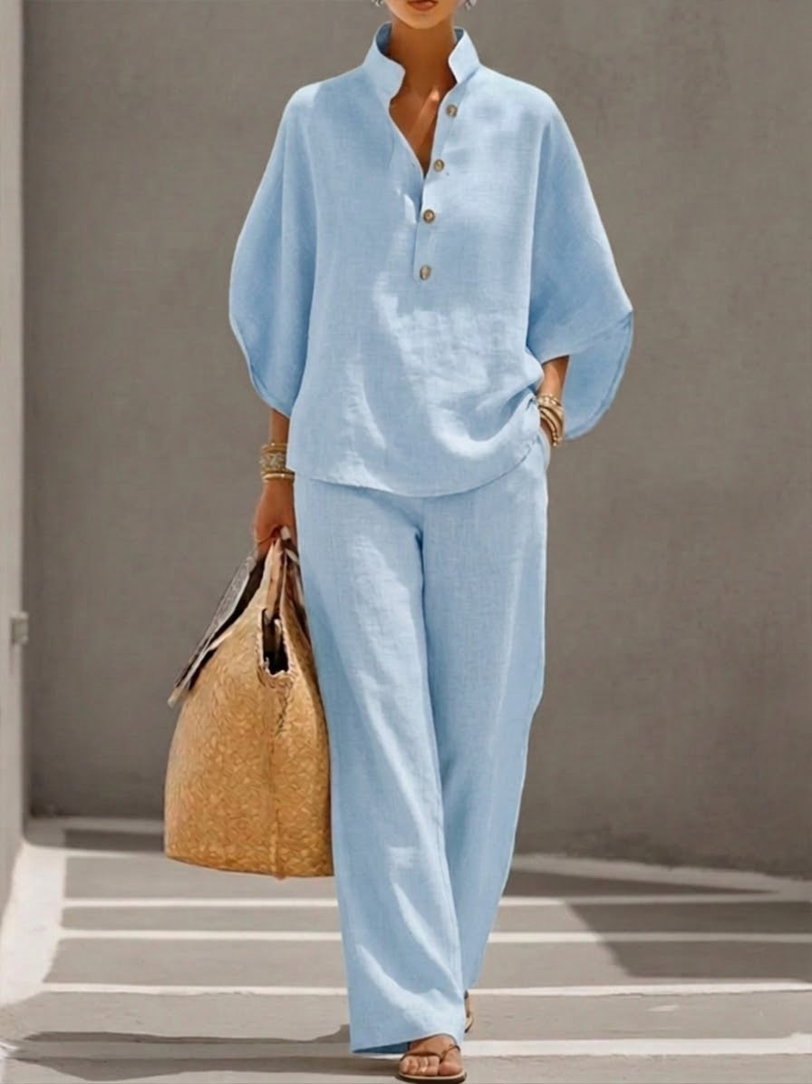 Eszter |  Batwing Sleeves and Trousers Set