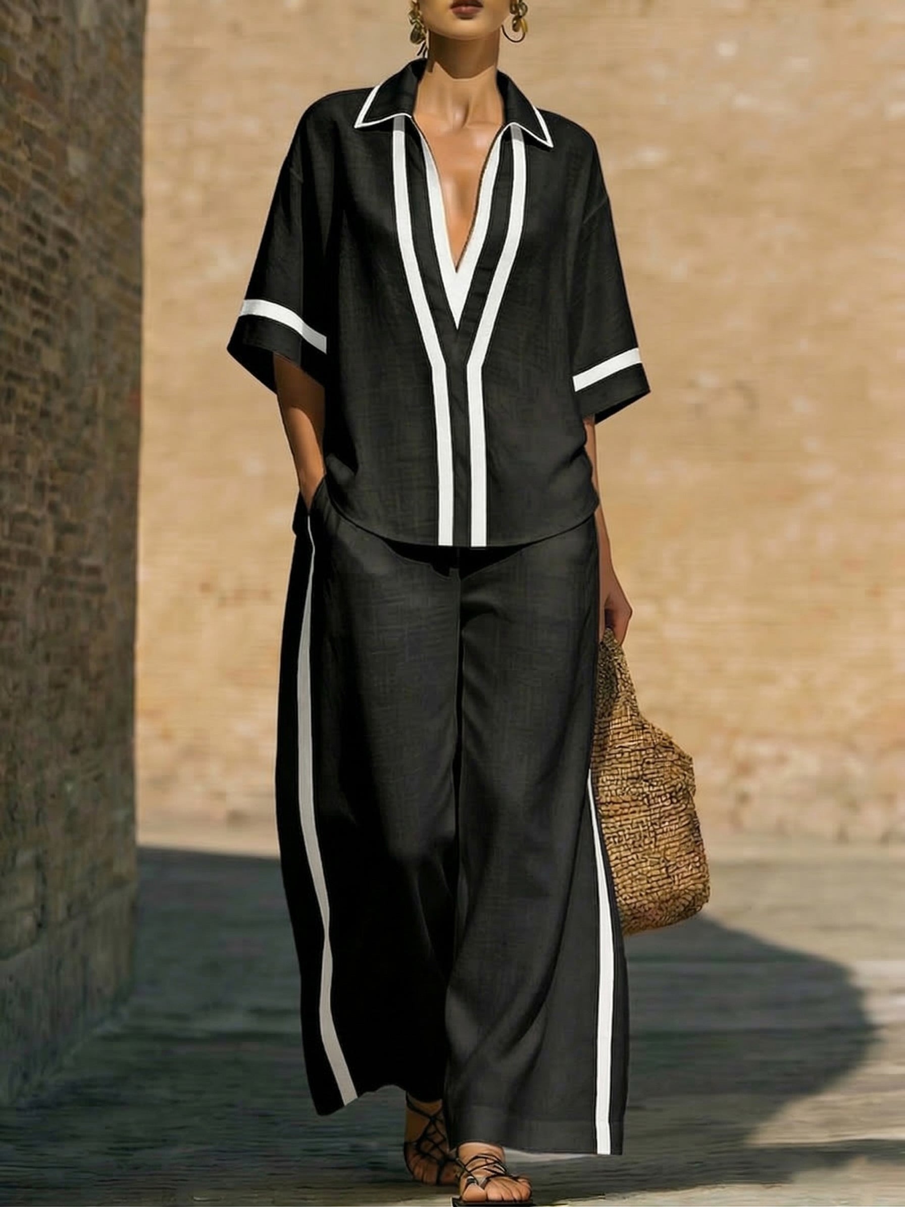 Aria | Color-Blocked Two-Piece Set