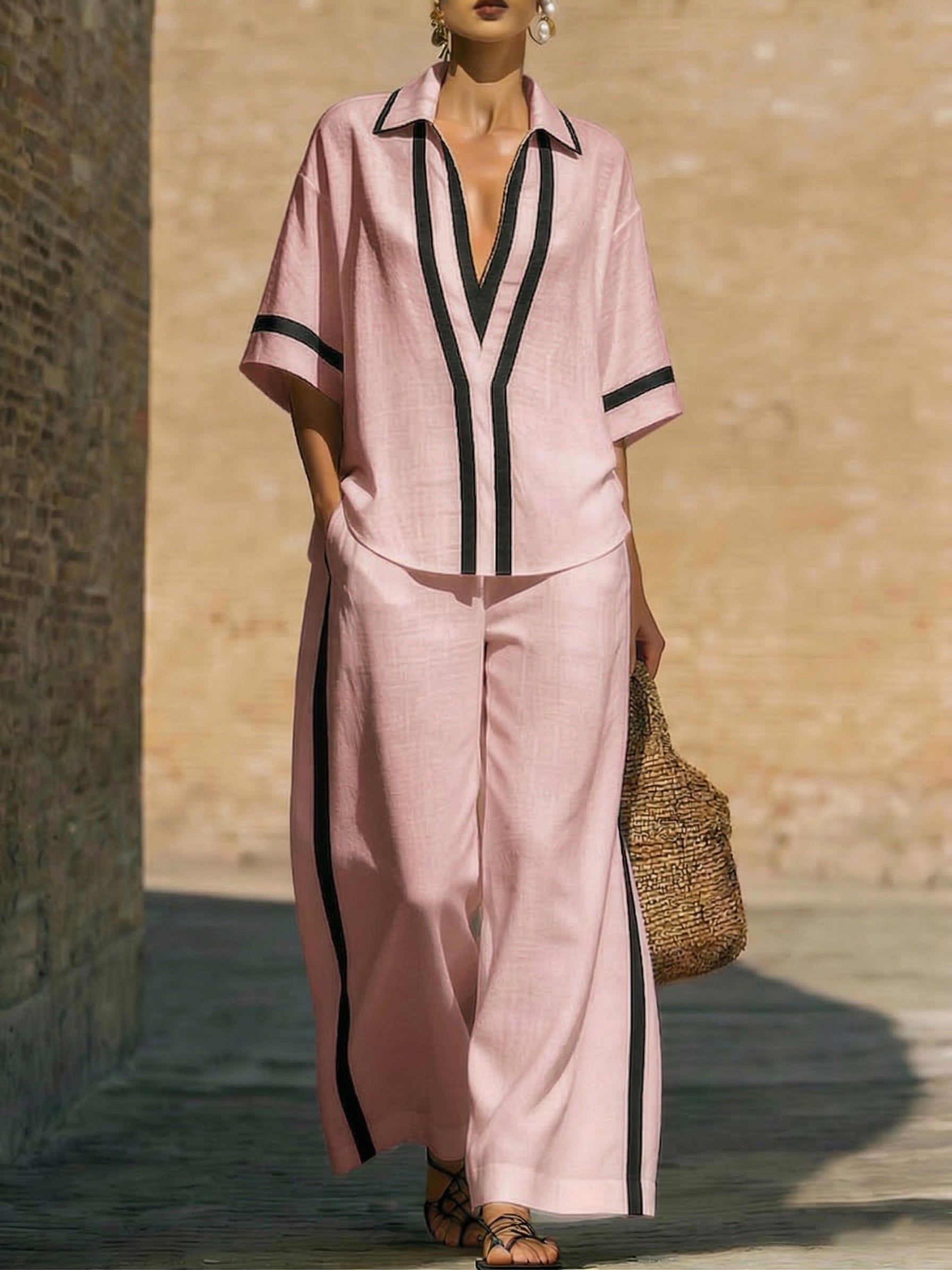 Aria | Color-Blocked Two-Piece Set